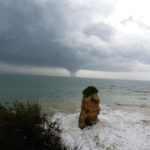 Tornado approaching the Algarve coast